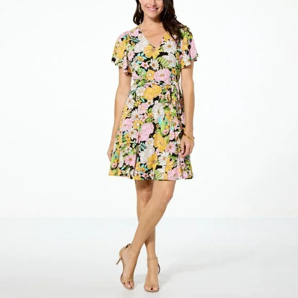 Nina Leonard Floral Dress - Picture 4 of 6